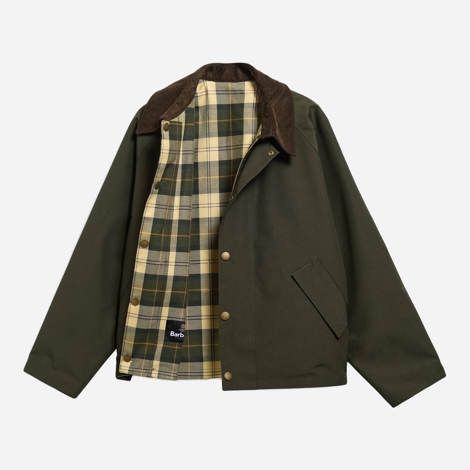 Barbour OS Reversible Transporter Casual Jacket - Sage/Ancient
