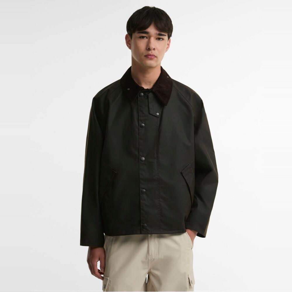 Barbour OS Transport Wax Jacket - Dark Brown Barbour OS Transport Wax Jacket - Dark Brown