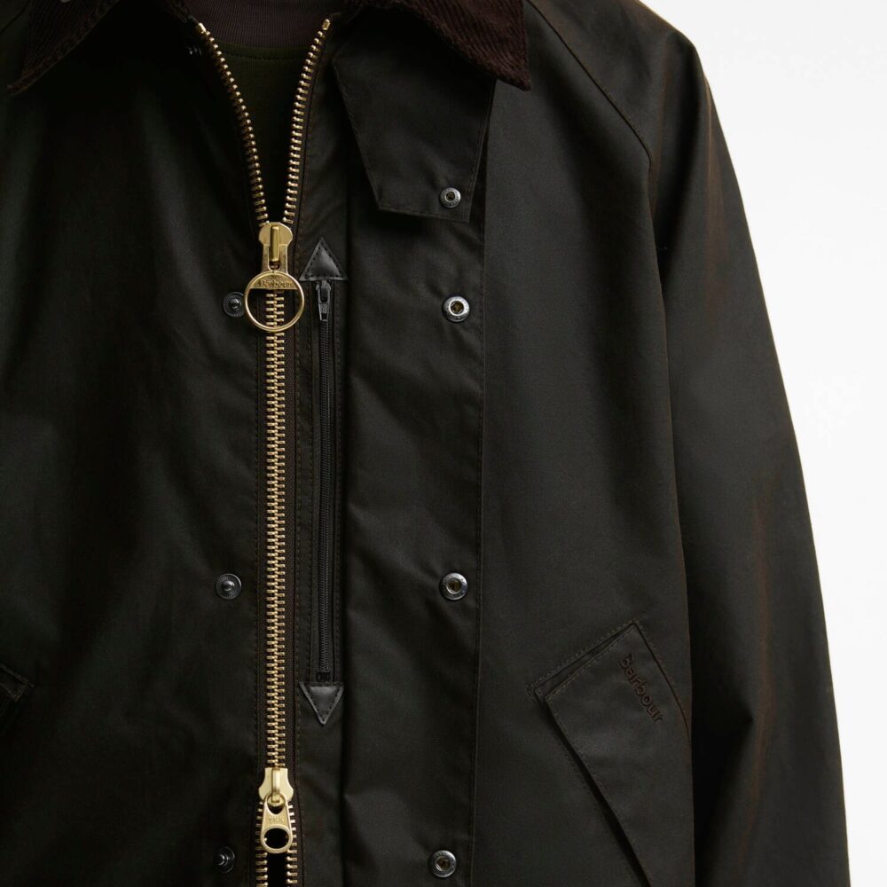 Barbour OS Transport Wax Jacket - Dark Brown Barbour OS Transport Wax Jacket - Dark Brown