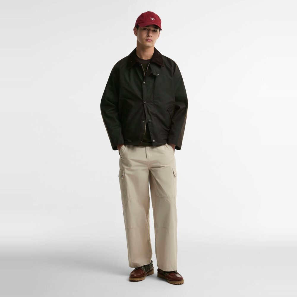 Barbour OS Transport Wax Jacket - Dark Brown