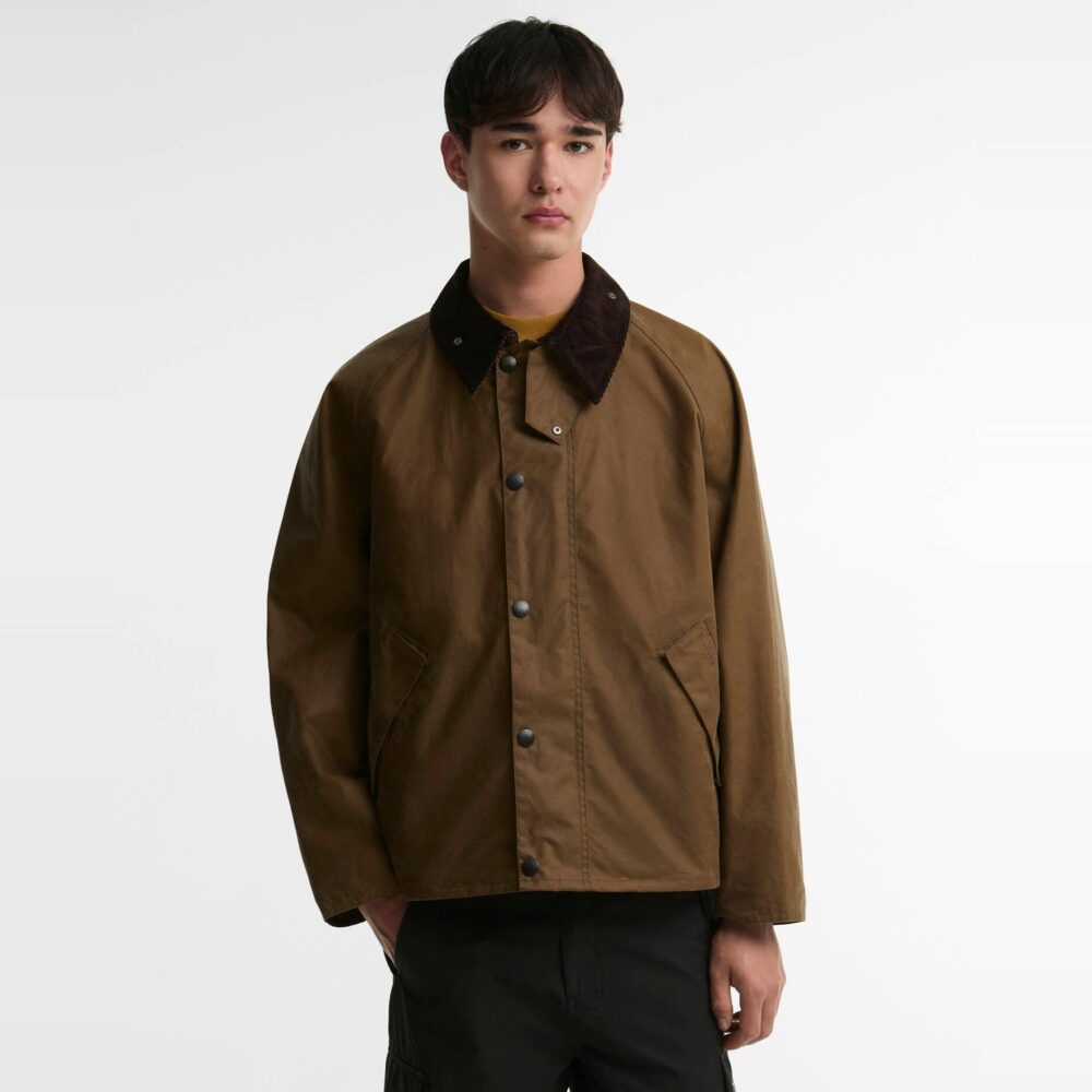 Barbour OS Transport Wax Jacket - Sand