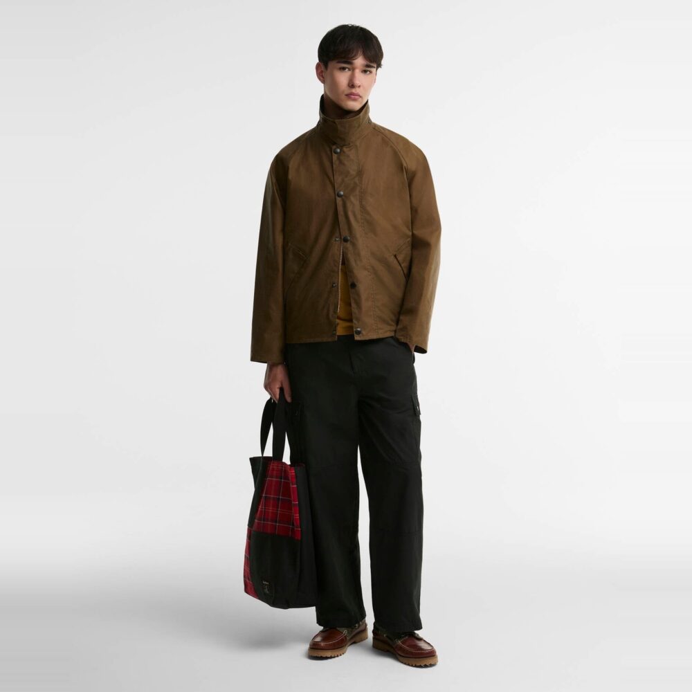 Barbour OS Transport Wax Jacket - Sand