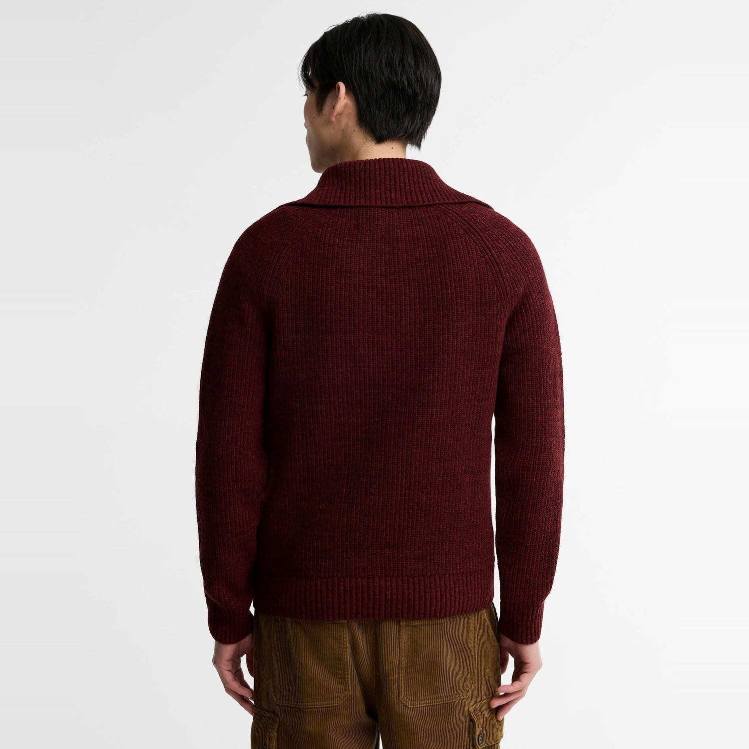 Barbour Riggbay Knitted Half Zip Jumper - Chestnut