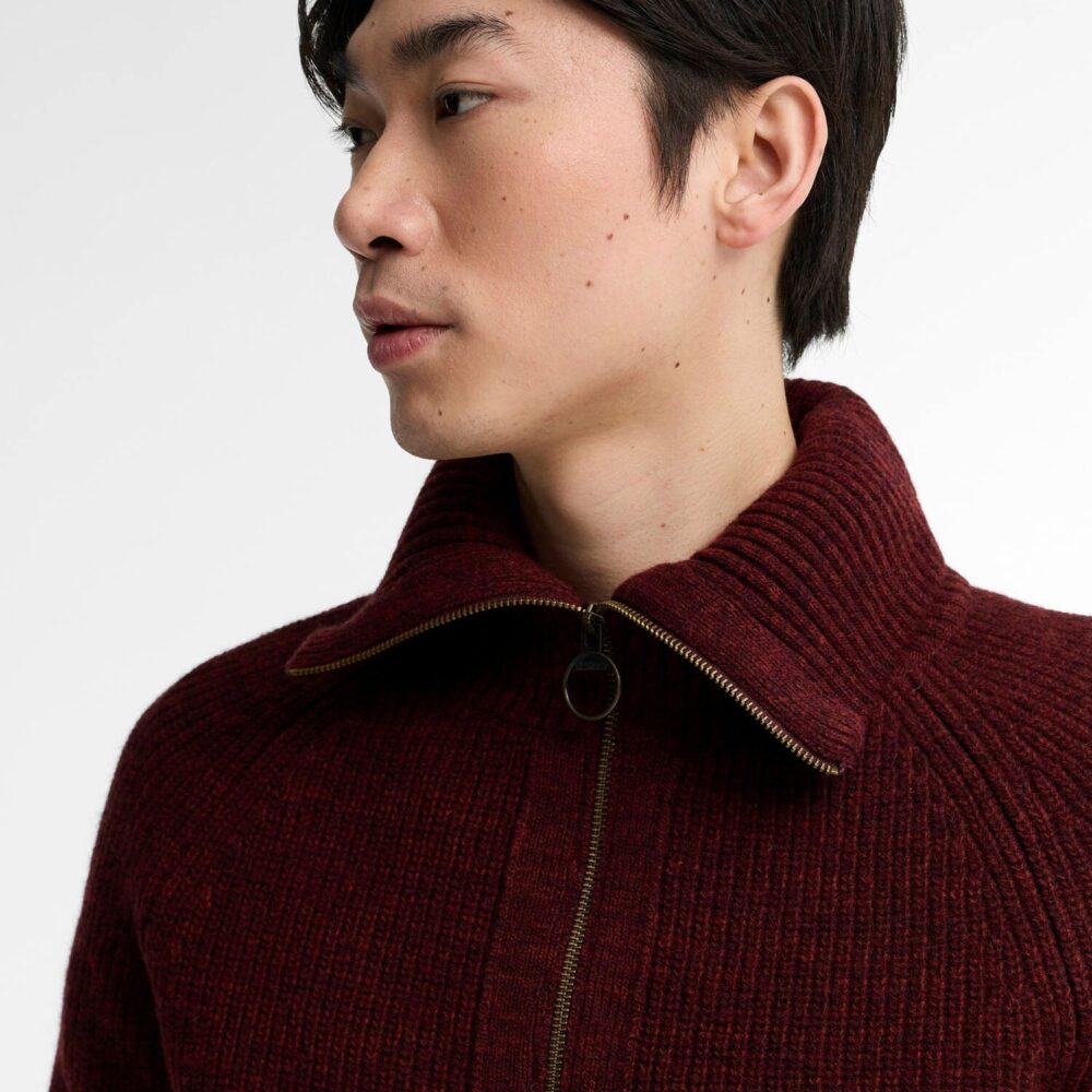 Barbour Riggbay Knitted Half Zip Jumper - Chestnut Barbour Riggbay Knitted Half Zip Jumper - Chestnut