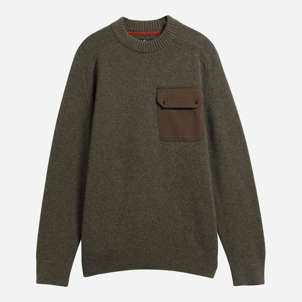 Barbour Stockham Texture Knit Crew - Beech