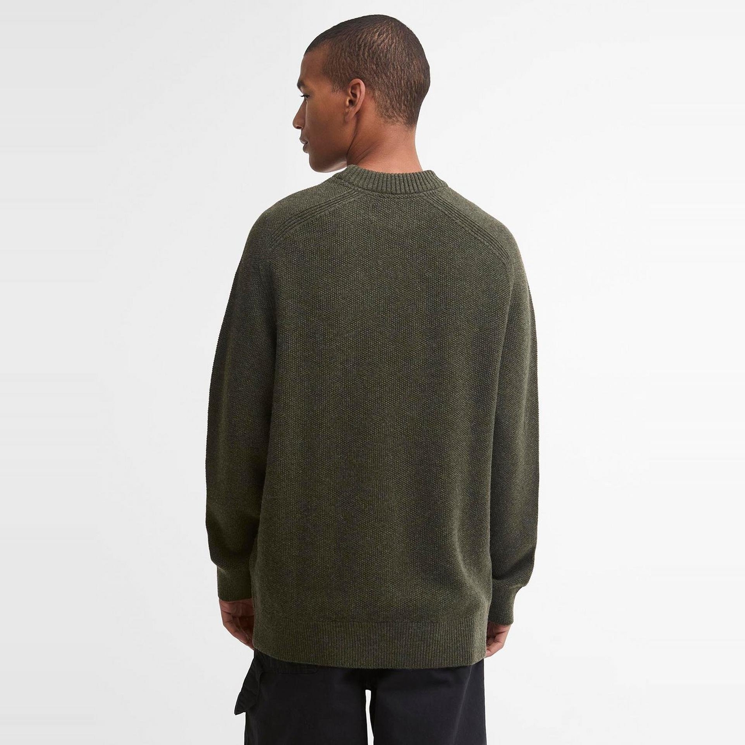 Barbour Stockham Texture Knit Crew - Beech