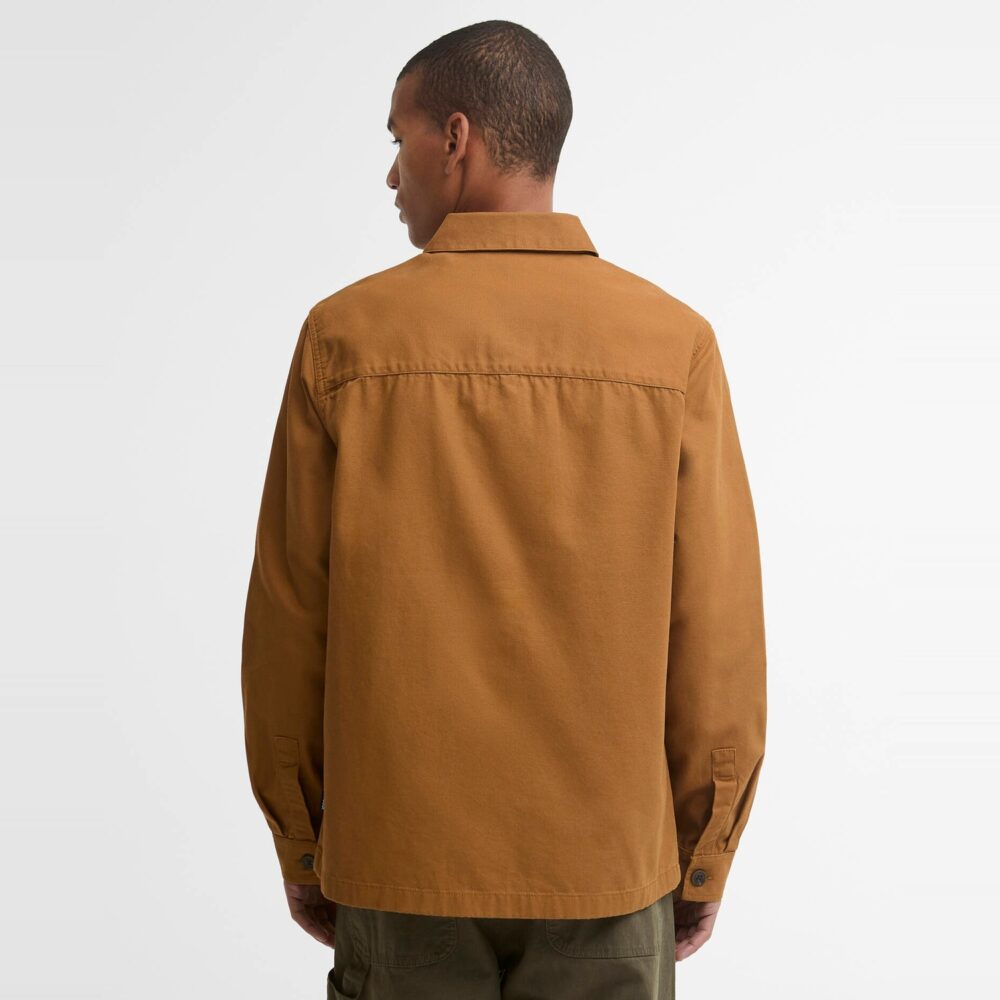 Barbour Tartan Trimmed Washed Overshirt - Cinammon Barbour Tartan Trimmed Washed Overshirt - Cinammon