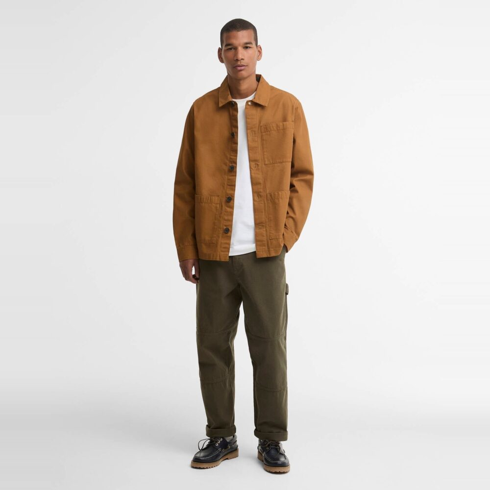 Barbour Tartan Trimmed Washed Overshirt - Cinammon