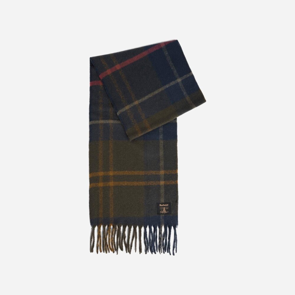 Barbour Yorklane Tartan Scarf - Shadow Classic Tartan