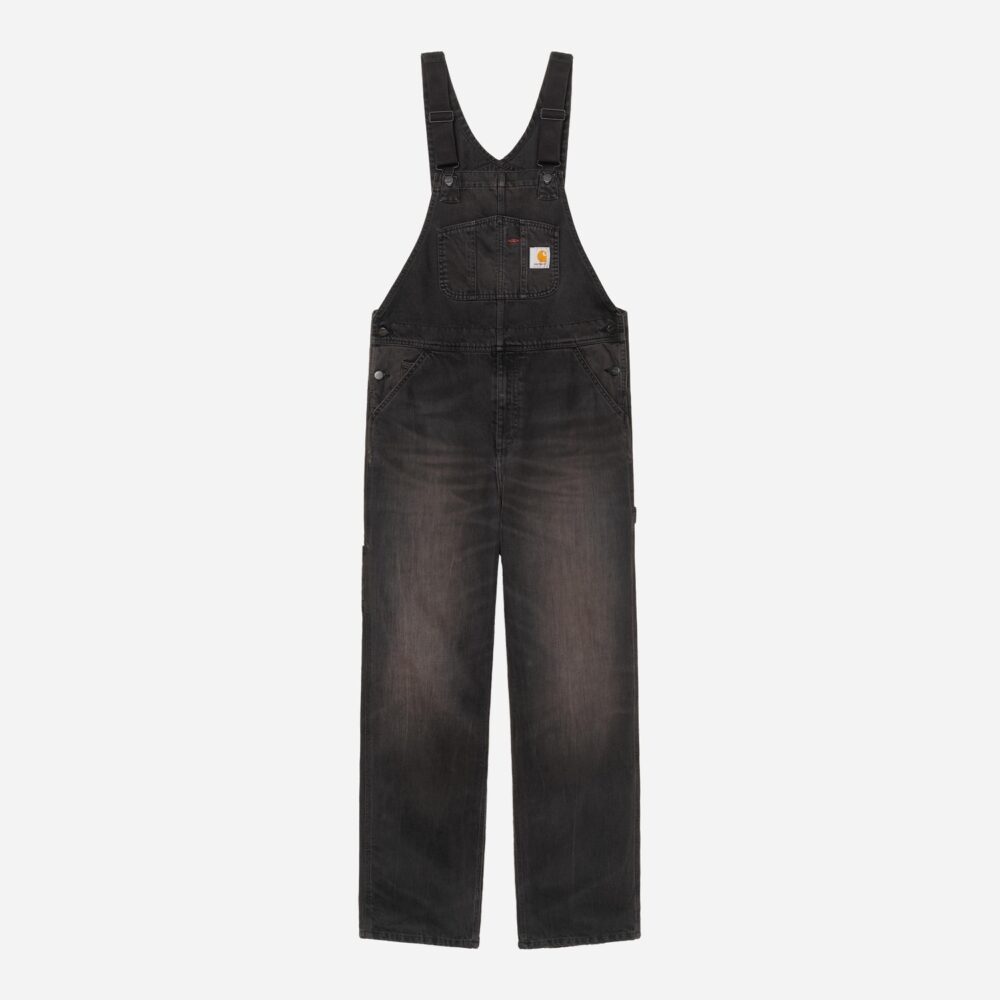 Carhartt WIP Bib Denim Overall - Black/Tobacco Used Wash