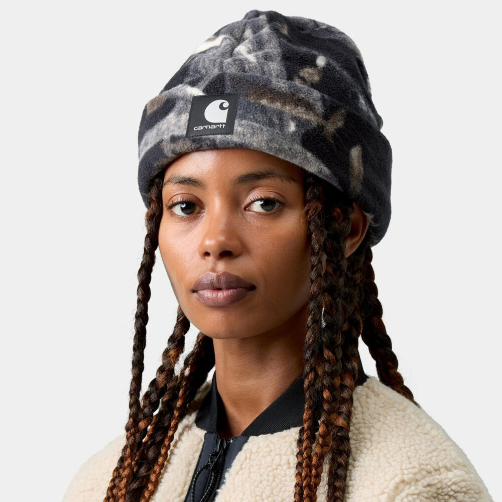 Carhartt WIP Blevin Beanie - Camo Feather Tree/Black