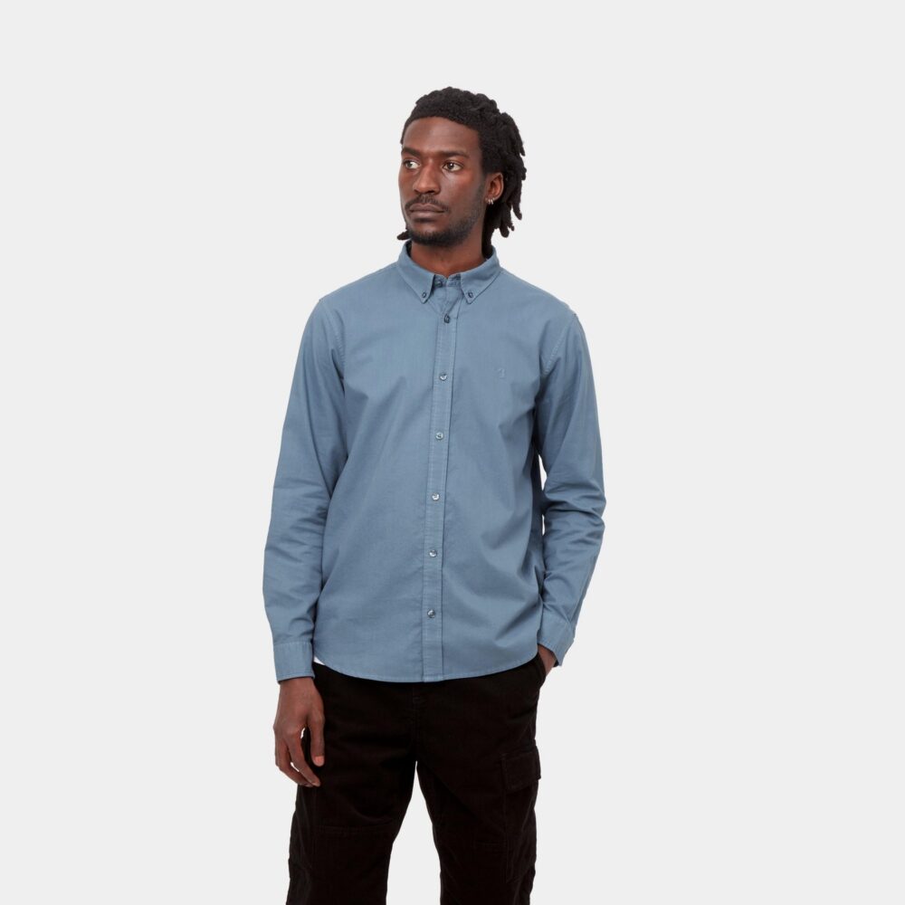 Carhartt WIP Bolton Shirt - Icesheet/Garment Dyed Carhartt WIP Bolton Shirt - Icesheet/Garment Dyed