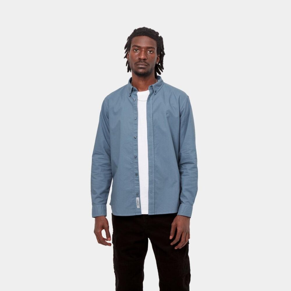 Carhartt WIP Bolton Shirt - Icesheet/Garment Dyed Carhartt WIP Bolton Shirt - Icesheet/Garment Dyed