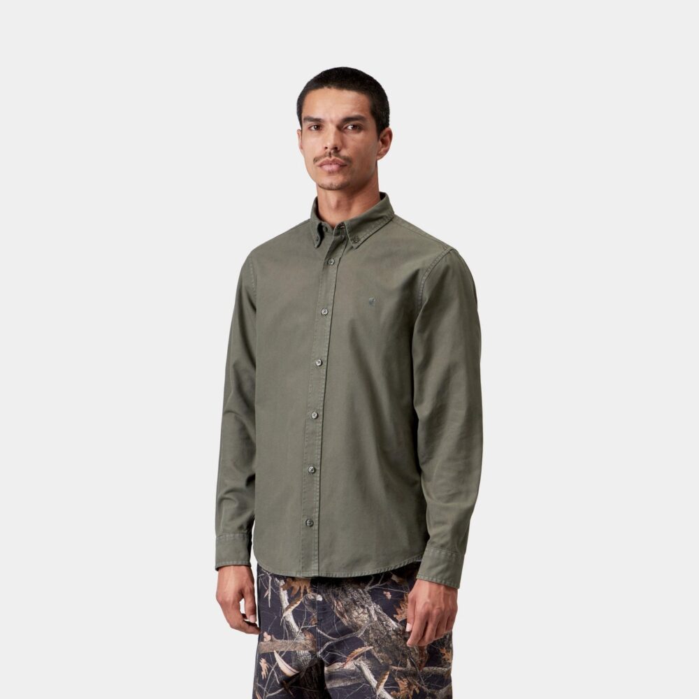 Carhartt WIP Bolton Shirt - Shungite/Garment Dyed Carhartt WIP Bolton Shirt - Shungite/Garment Dyed