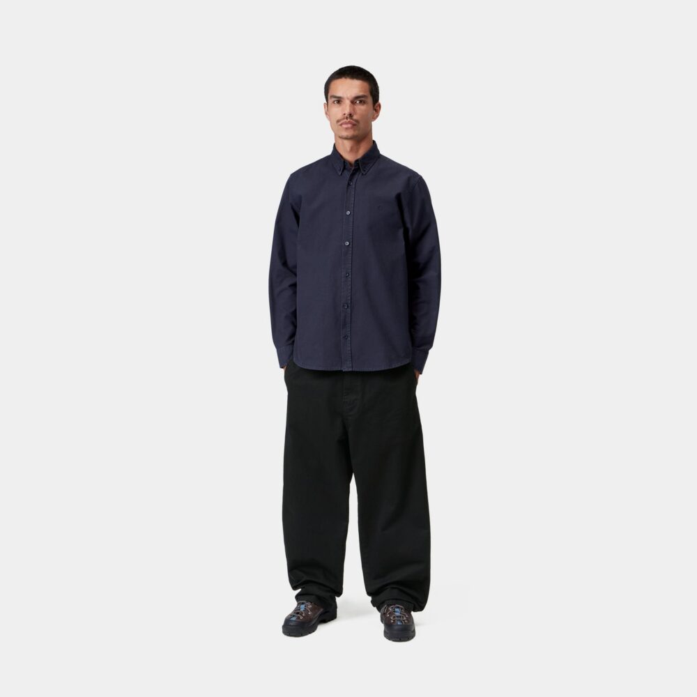 Carhartt WIP Brady Chino Pant - Black/Stone Washed