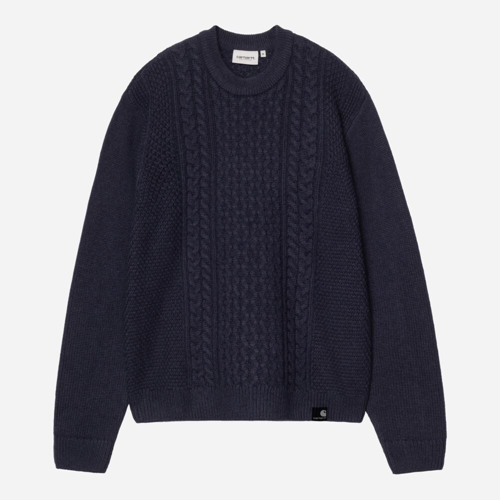 Carhartt WIP Caster Knit Sweater - Dark Navy Carhartt WIP Caster Knit Sweater - Dark Navy