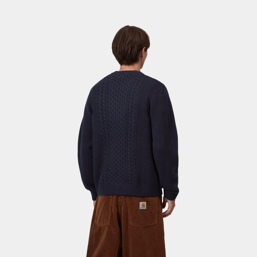Carhartt WIP Caster Knit Sweater - Dark Navy Carhartt WIP Caster Knit Sweater - Dark Navy