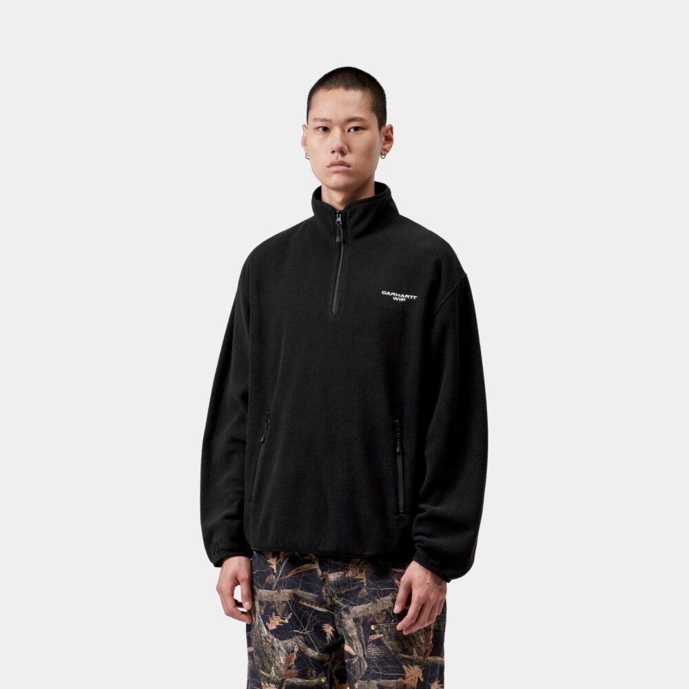 Carhartt WIP Edmore Zipped Sweatshirt - Black/White Carhartt WIP Edmore Zipped Sweatshirt - Black/White