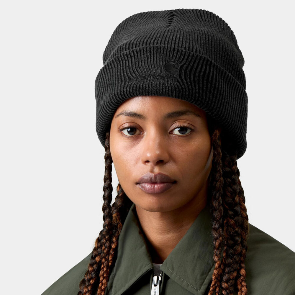 Carhartt WIP Lambert Beanie - Black/Moon Wash