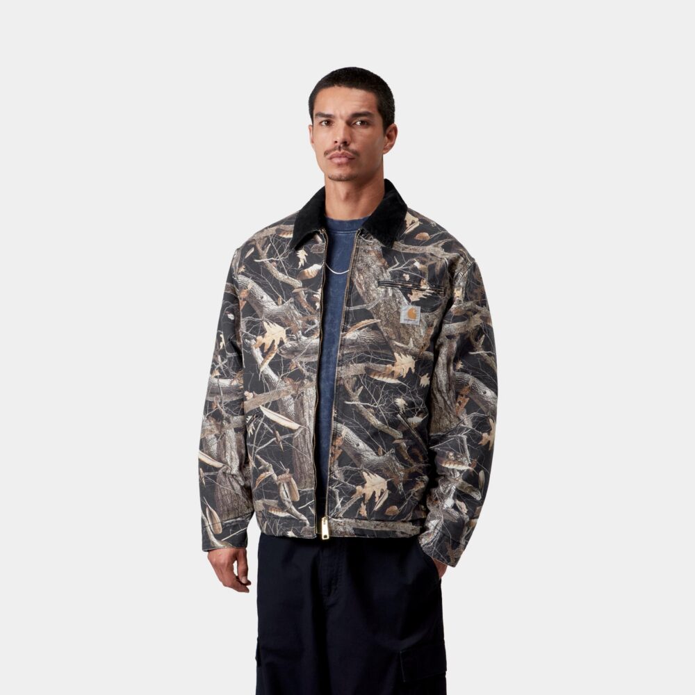 Carhartt WIP OG Detroit Jacket - Camo Feather Tree/Black/Heavy Stone Wash Carhartt WIP OG Detroit Jacket - Camo Feather Tree/Black/Heavy Stone Wash