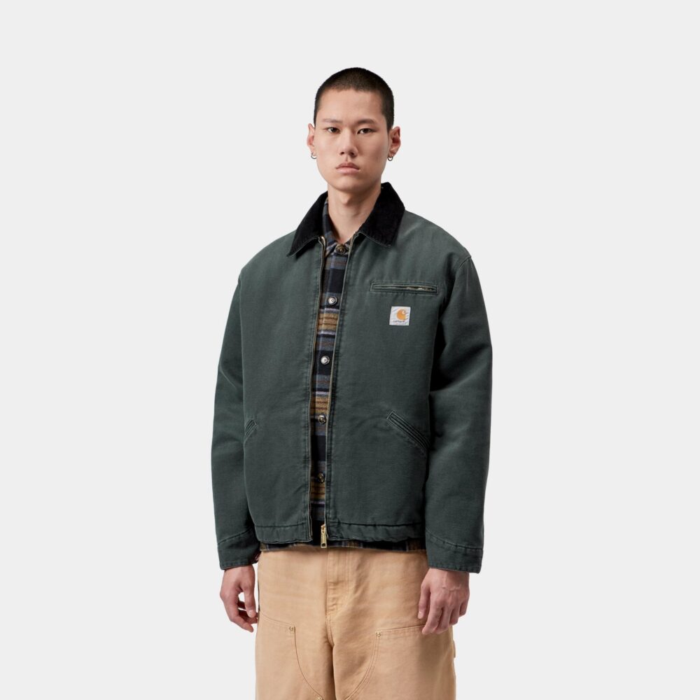 Carhartt WIP OG Detroit Jacket - Raven/Black/Stone Canvas Carhartt WIP OG Detroit Jacket - Raven/Black/Stone Canvas