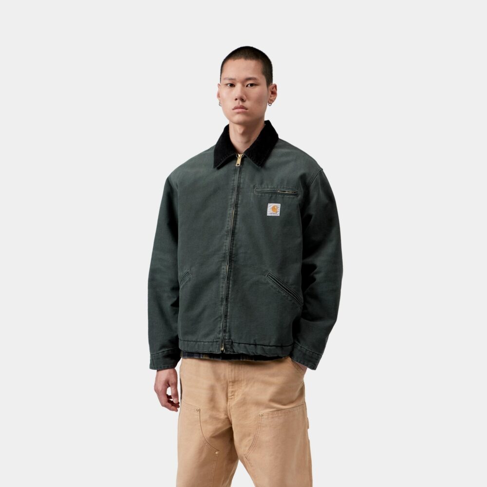 Carhartt WIP OG Detroit Jacket - Raven/Black/Stone Canvas Carhartt WIP OG Detroit Jacket - Raven/Black/Stone Canvas
