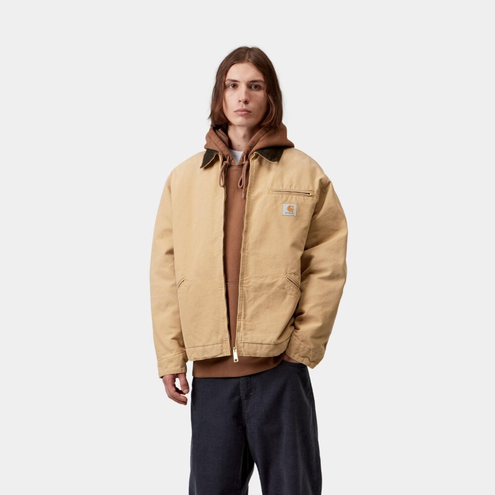 Carhartt WIP OG Detroit Jacket - WIP Dusty Hamilton/Tobacco/Stone Canvas