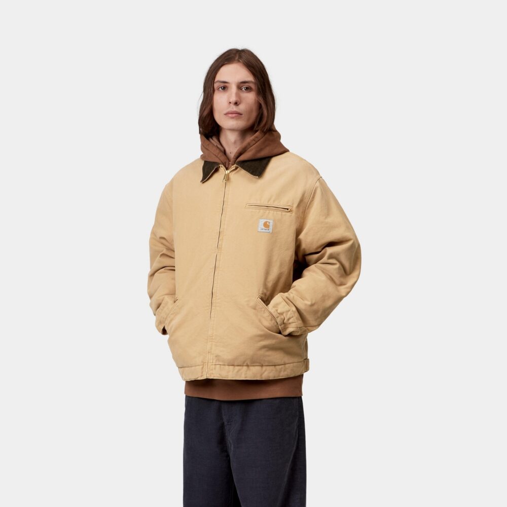 Carhartt WIP OG Detroit Jacket - WIP Dusty Hamilton/Tobacco/Stone Canvas