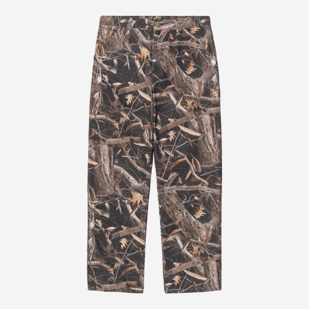 Carhartt WIP Single Knee Pant - Camo Feather Tree/Black/Heavy Stone Wash