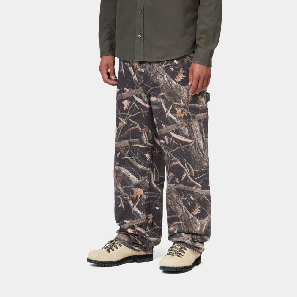 Carhartt WIP Single Knee Pant - Camo Feather Tree/Black/Heavy Stone Wash