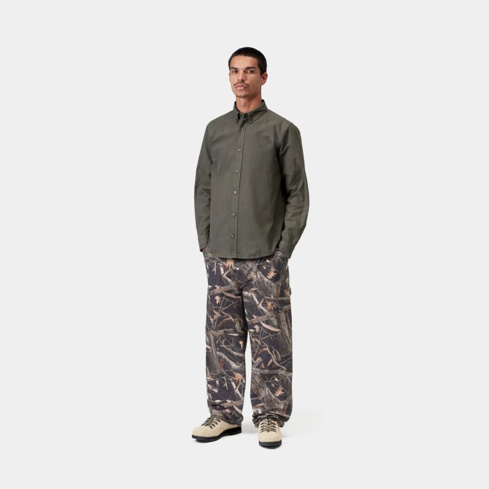 Carhartt WIP Single Knee Pant - Camo Feather Tree/Black/Heavy Stone Wash