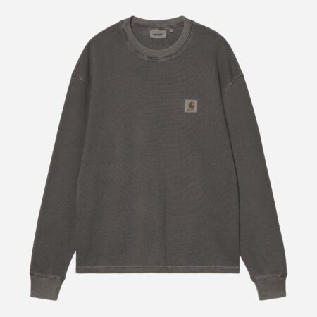 Carhartt WIP Vista Waffle Longsleeve Tee - Black/Garment Dyed Carhartt WIP Vista Waffle Longsleeve Tee - Black/Garment Dyed