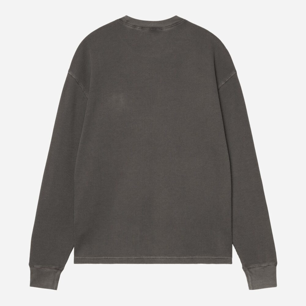 Carhartt WIP Vista Waffle Longsleeve Tee - Black/Garment Dyed