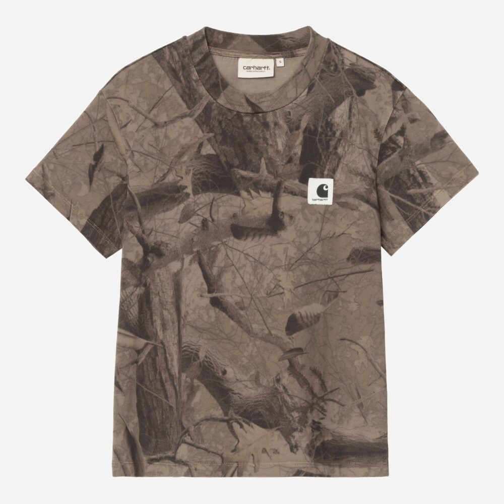 Carhartt WIP Women's Grape Picker Tee - Camo Feather Tree/Khaki/Shungite