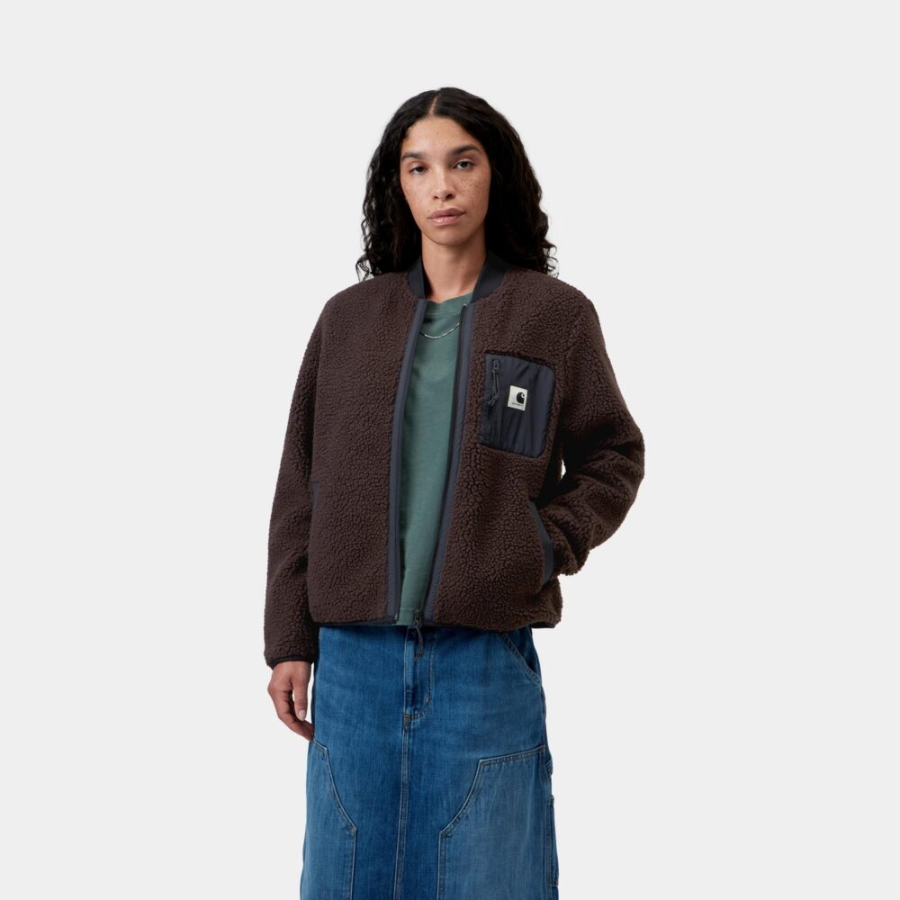 Carhartt WIP Women's Janet Fleece Liner - Palisander/Black Carhartt WIP Women's Janet Fleece Liner - Palisander/Black
