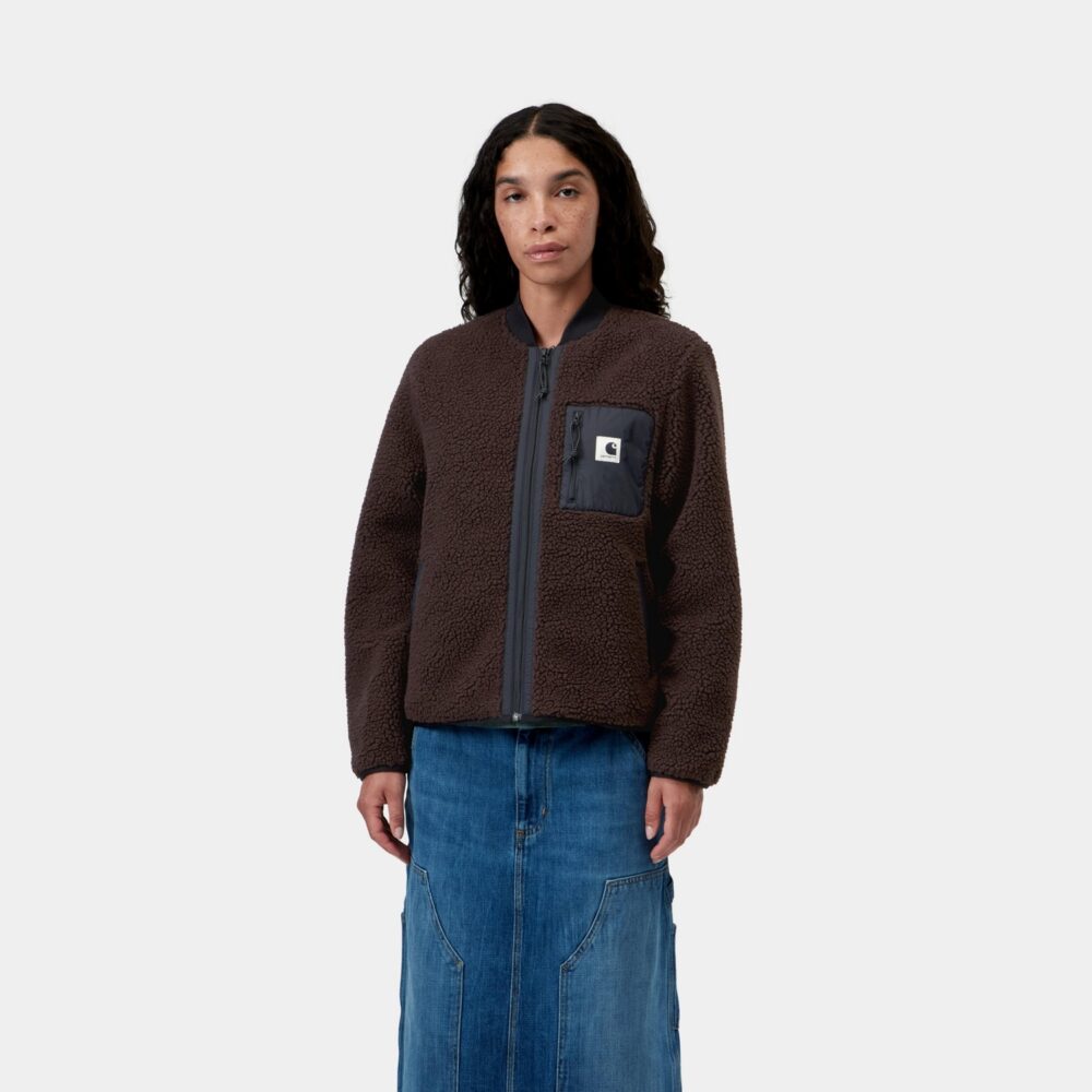 Carhartt WIP Women's Janet Fleece Liner - Palisander/Black Carhartt WIP Women's Janet Fleece Liner - Palisander/Black