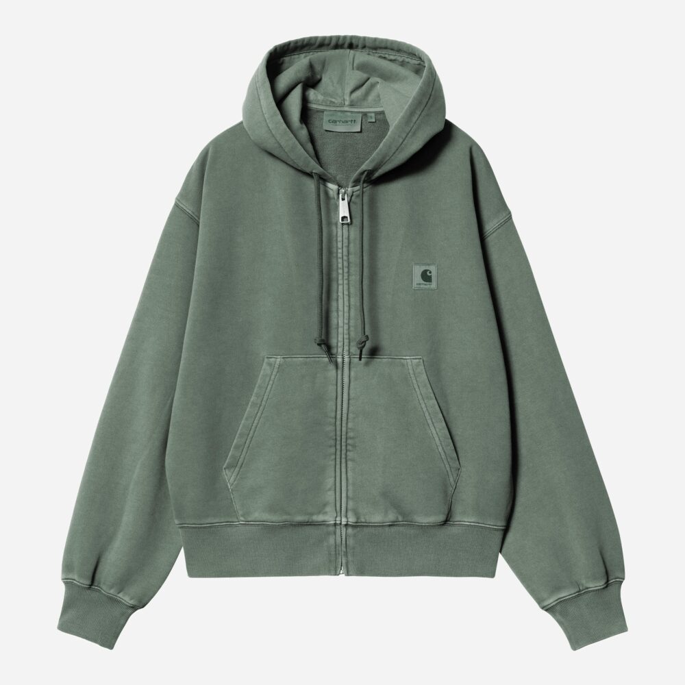 Carhartt WIP Women's Nelson Zip Hoodie - Dark Scarab/Garment Dyed Carhartt WIP Women's Nelson Zip Hoodie - Dark Scarab/Garment Dyed