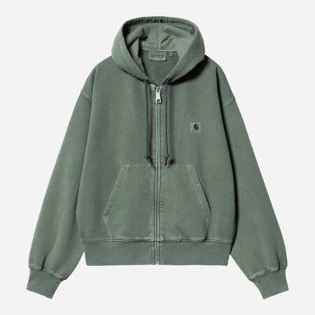 Carhartt WIP Women's Nelson Zip Hoodie - Dark Scarab/Garment Dyed Carhartt WIP Women's Nelson Zip Hoodie - Dark Scarab/Garment Dyed