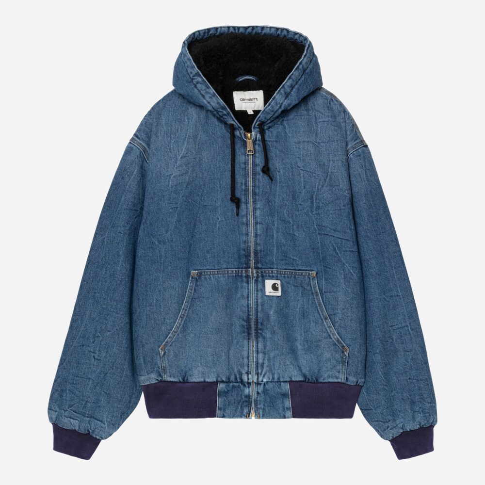 Carhartt WIP Women's OG Active Jacket - Blue/Marble Used Wash