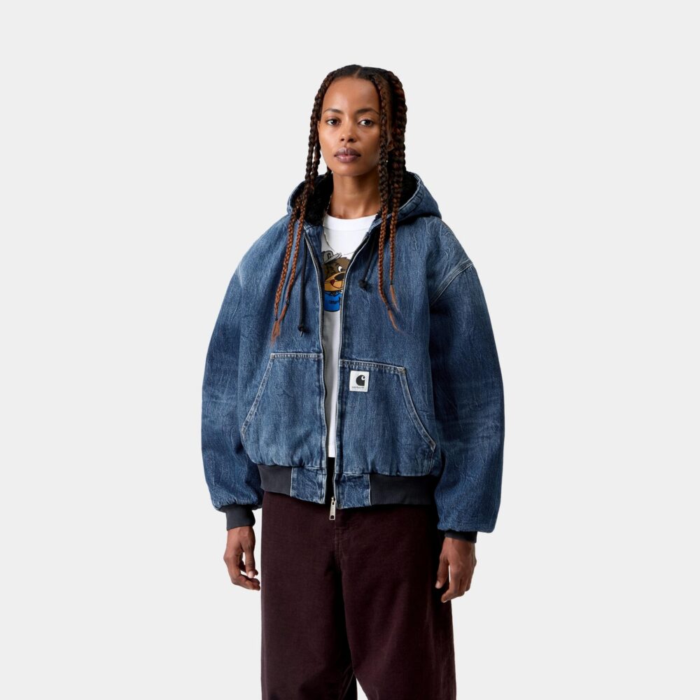 Carhartt WIP Women's OG Active Jacket - Blue/Marble Used Wash