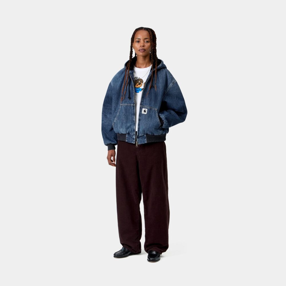 Carhartt WIP Women's OG Active Jacket - Blue/Marble Used Wash