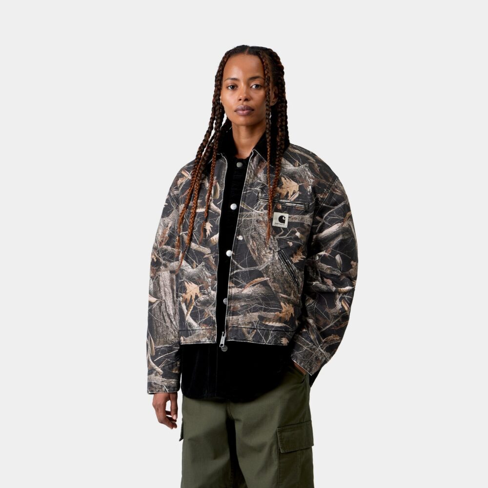 Carhartt WIP Women's OG Detroit Jacket - Camo Feather Tree/Black Carhartt WIP Women's OG Detroit Jacket - Camo Feather Tree/Black