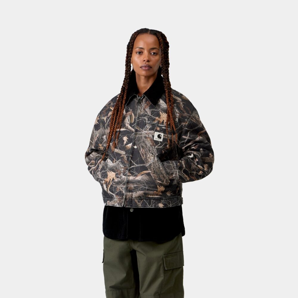 Carhartt WIP Women's OG Detroit Jacket - Camo Feather Tree/Black