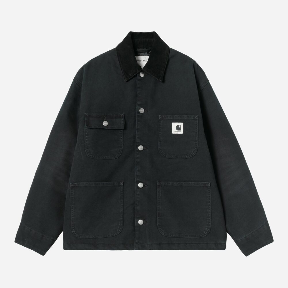 Carhartt WIP Women's OG Michigan Coat - Black/Black/Stone Canvas