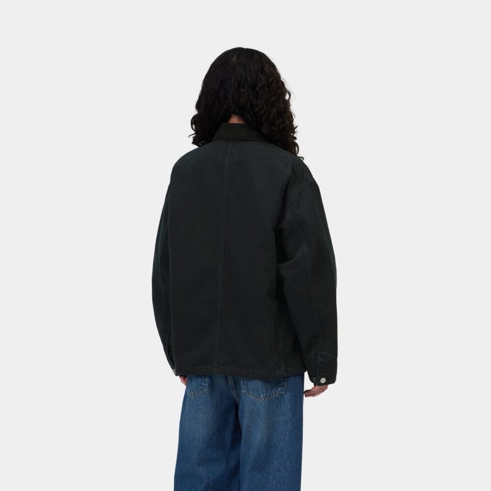Carhartt WIP Women's OG Michigan Coat - Black/Black/Stone Canvas