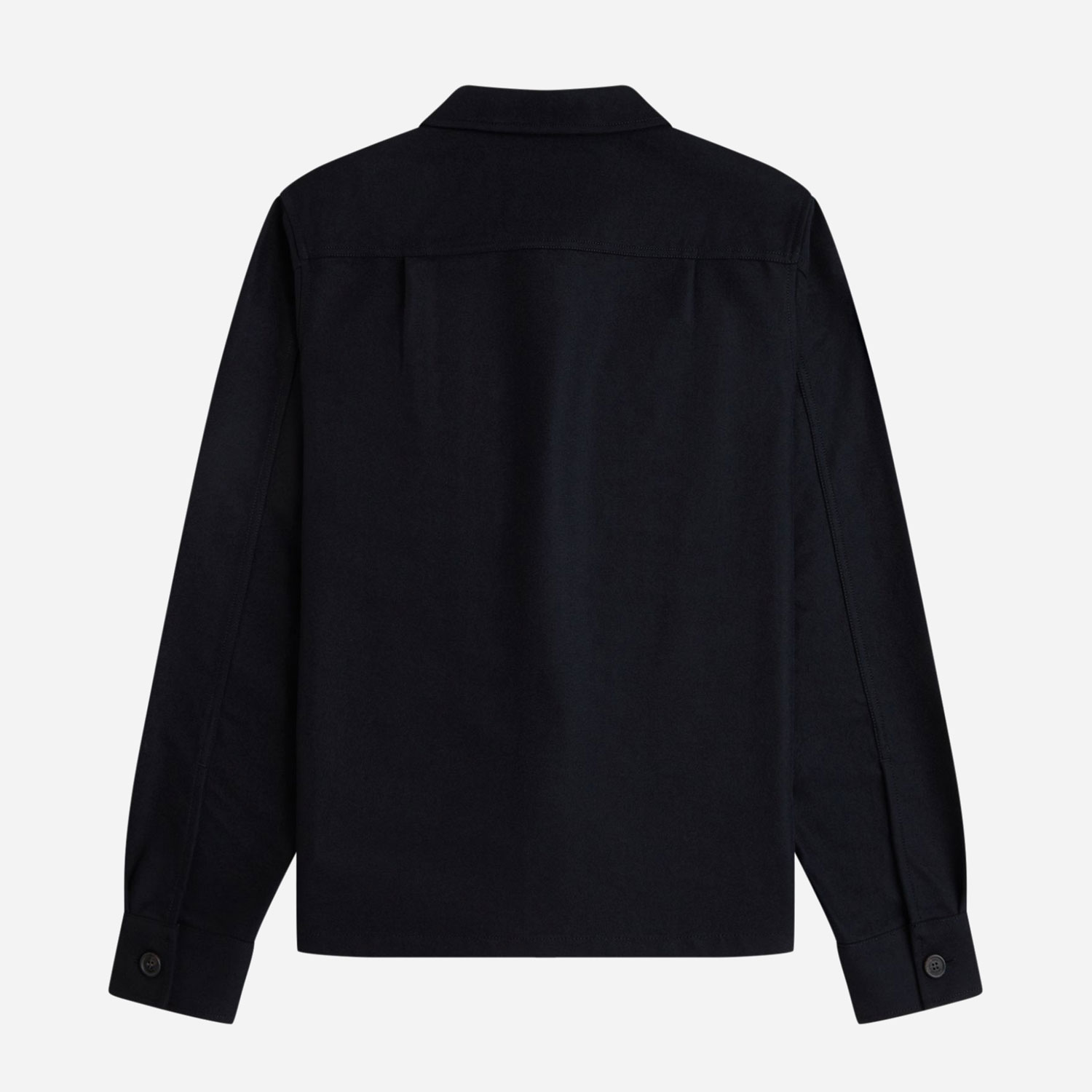 Fred Perry Brushed Twill Overshirt - Black