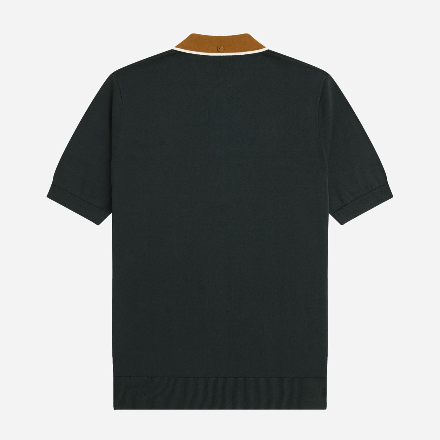 Fred Perry Cable Knit Polo - Night Green