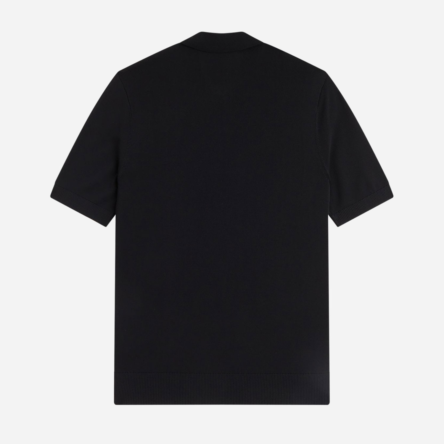 Fred Perry Cable Knitted Polo - Black