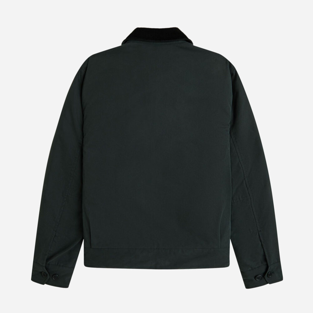 Fred Perry Cotton Caban Jacket - Night Green