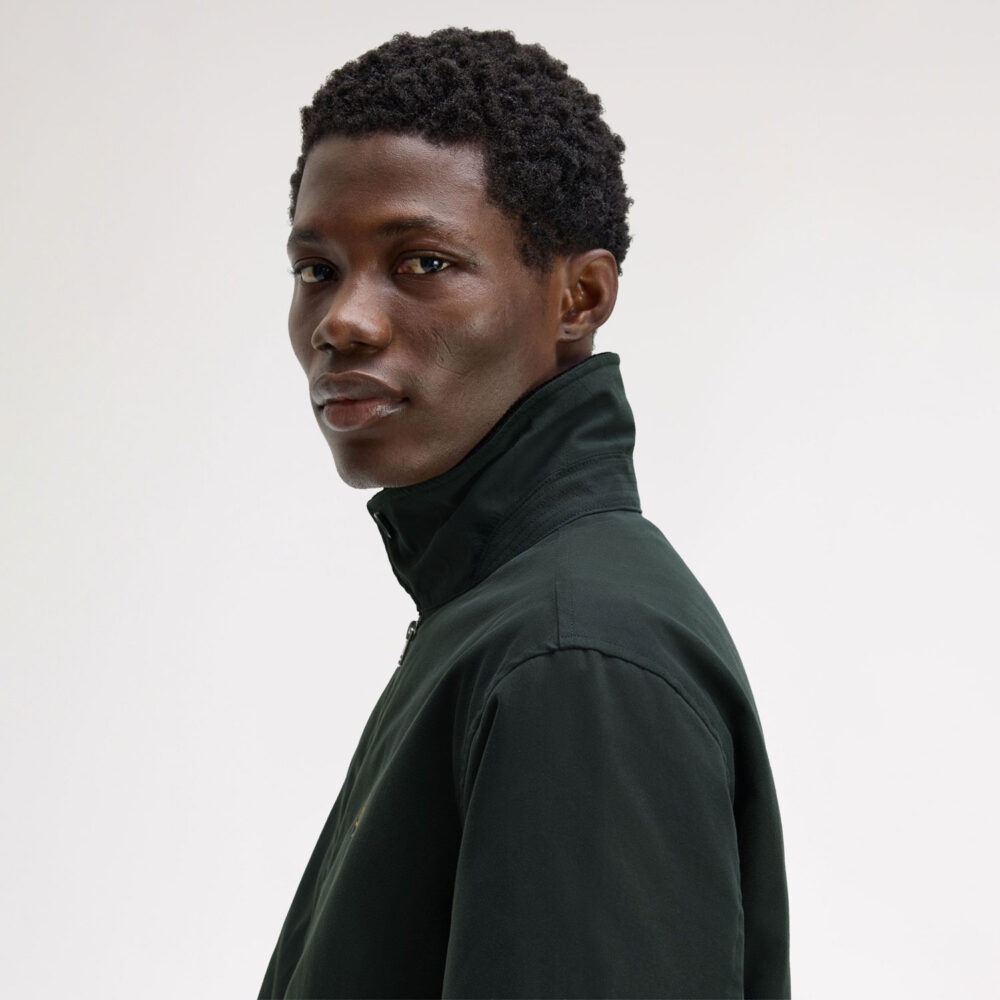 Fred Perry Cotton Caban Jacket - Night Green